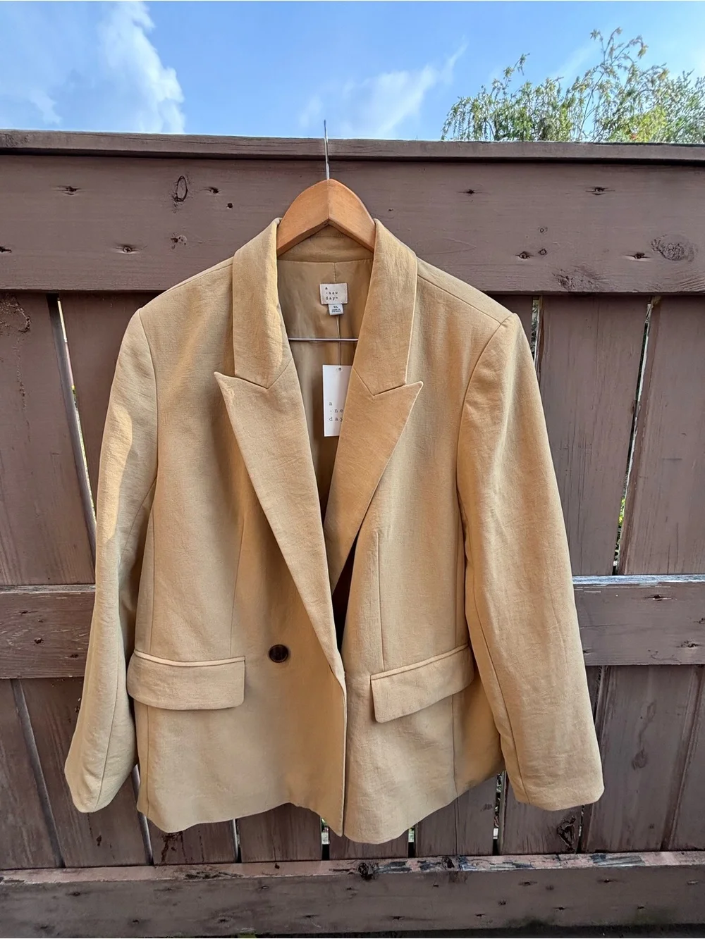 🎉NWT🎉 a new day Beige Single-Button Blazer - Picture 2 of 13
